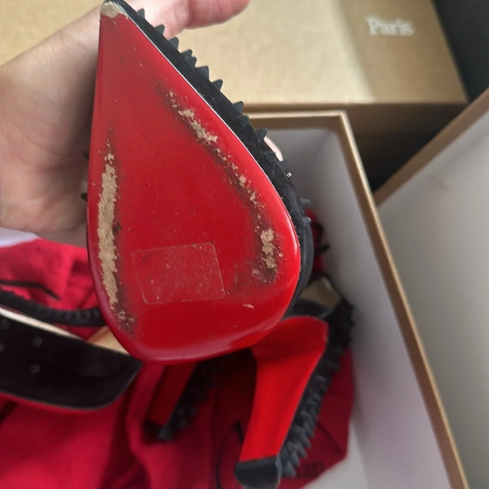 Spiked Louboutin heels sz 38 - Picture 14 of 14